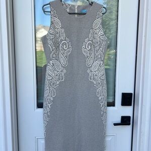 J. McLaughlin  Sheath Midi Dress Crew Neck Sleeveless